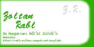 zoltan rabl business card